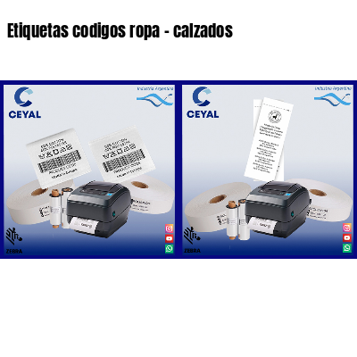 Etiquetas codigos ropa – calzados