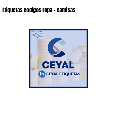 Etiquetas codigos ropa - camisas 