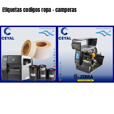 Etiquetas codigos ropa - camperas