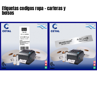 Etiquetas codigos ropa – carteras y bolsos