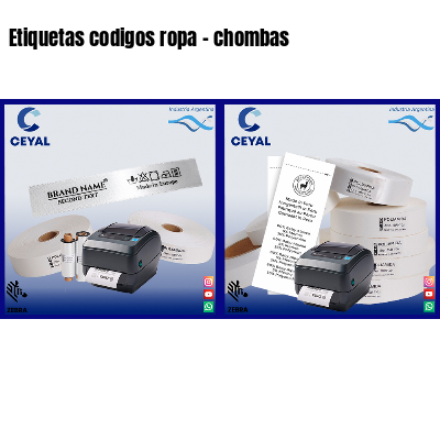 Etiquetas codigos ropa – chombas