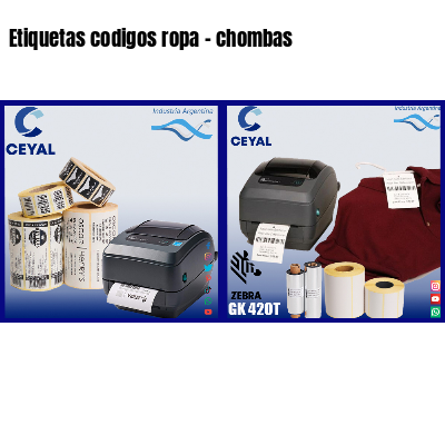 Etiquetas codigos ropa - chombas 