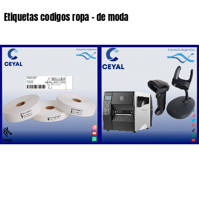 Etiquetas codigos ropa - de moda