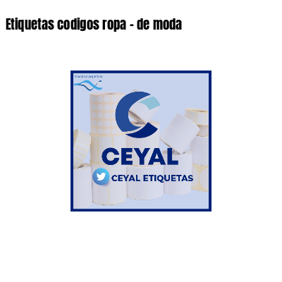 Etiquetas codigos ropa - de moda 