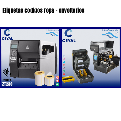 Etiquetas codigos ropa - envoltorios 