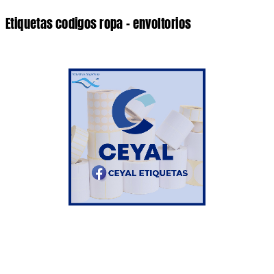 Etiquetas codigos ropa - envoltorios 