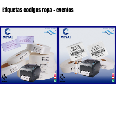 Etiquetas codigos ropa – eventos