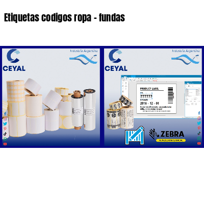 Etiquetas codigos ropa - fundas 