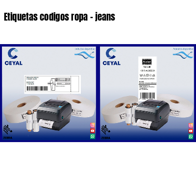 Etiquetas codigos ropa – jeans