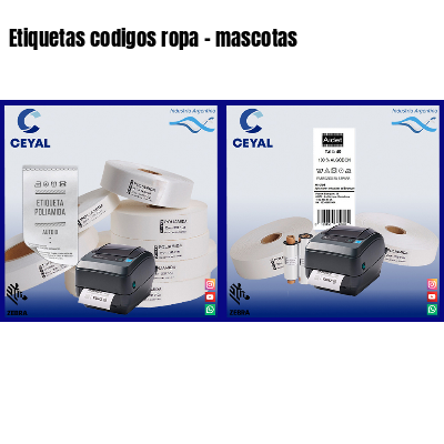 Etiquetas codigos ropa – mascotas