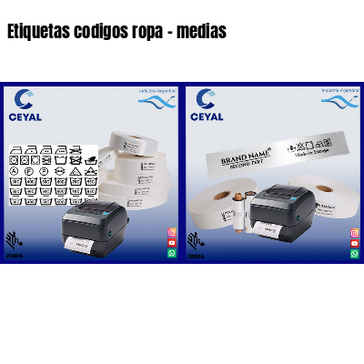 Etiquetas codigos ropa – medias