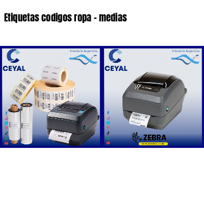 Etiquetas codigos ropa - medias