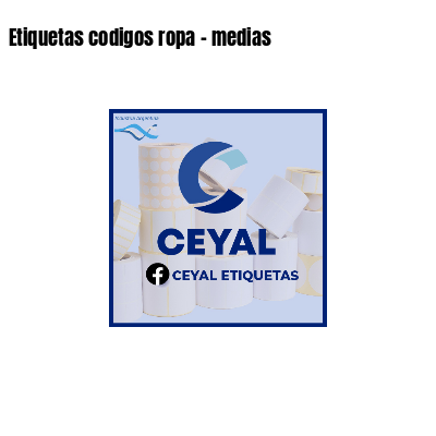 Etiquetas codigos ropa - medias 