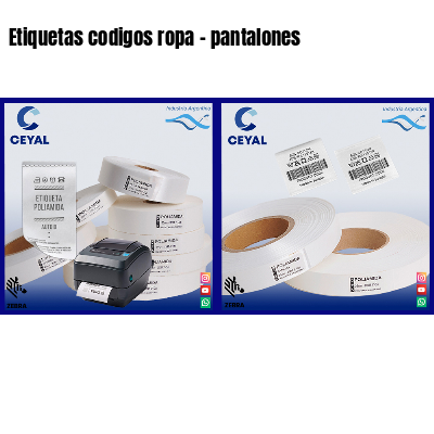 Etiquetas codigos ropa – pantalones
