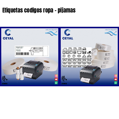 Etiquetas codigos ropa – pijamas