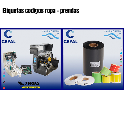 Etiquetas codigos ropa - prendas 