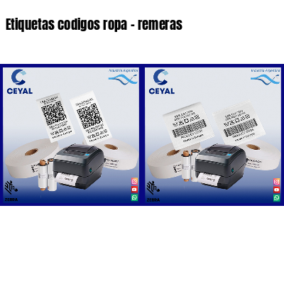 Etiquetas codigos ropa – remeras