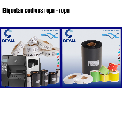 Etiquetas codigos ropa - ropa 