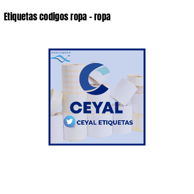 Etiquetas codigos ropa - ropa 