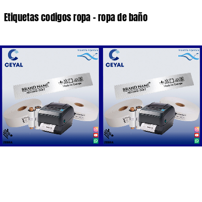 Etiquetas codigos ropa – ropa de baño