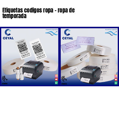 Etiquetas codigos ropa – ropa de temporada
