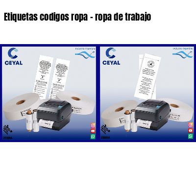 Etiquetas codigos ropa – ropa de trabajo