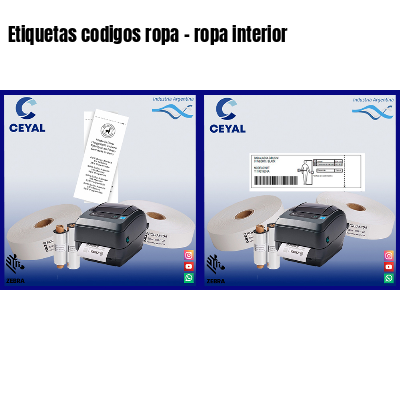 Etiquetas codigos ropa – ropa interior