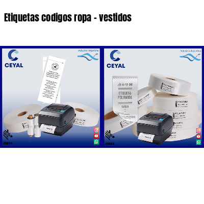 Etiquetas codigos ropa – vestidos