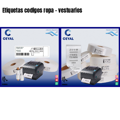 Etiquetas codigos ropa – vestuarios
