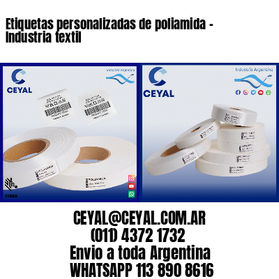 Etiquetas personalizadas de poliamida – Industria textil