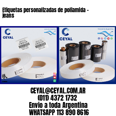 Etiquetas personalizadas de poliamida – jeans