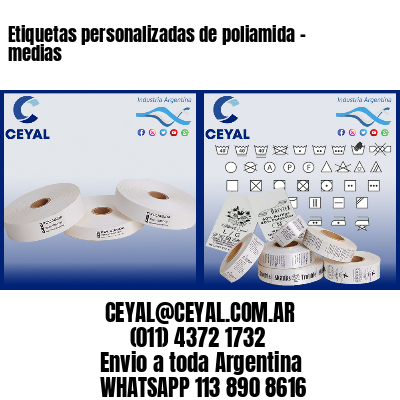 Etiquetas personalizadas de poliamida – medias