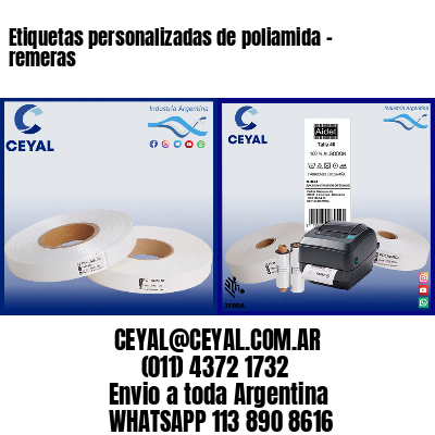 Etiquetas personalizadas de poliamida – remeras