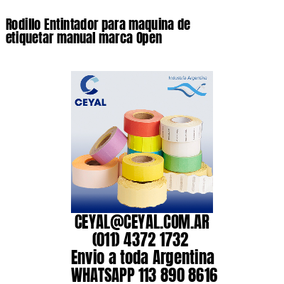 Rodillo Entintador para maquina de etiquetar manual marca Open