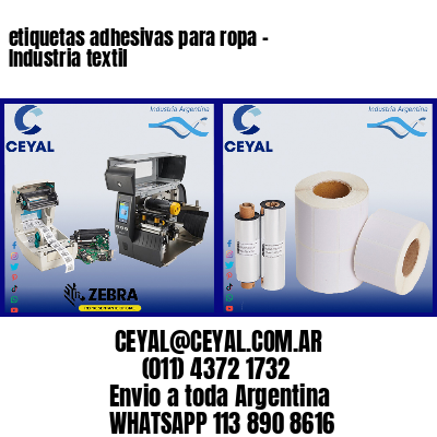 etiquetas adhesivas para ropa – Industria textil
