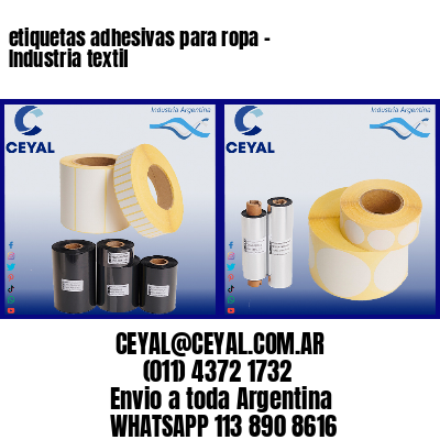 etiquetas adhesivas para ropa – Industria textil