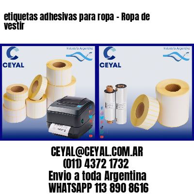 etiquetas adhesivas para ropa – Ropa de vestir