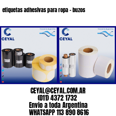 etiquetas adhesivas para ropa – buzos