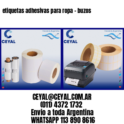 etiquetas adhesivas para ropa – buzos
