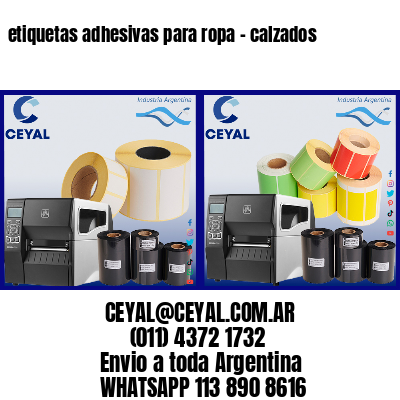 etiquetas adhesivas para ropa – calzados