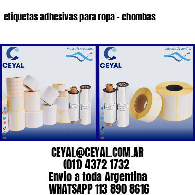 etiquetas adhesivas para ropa – chombas