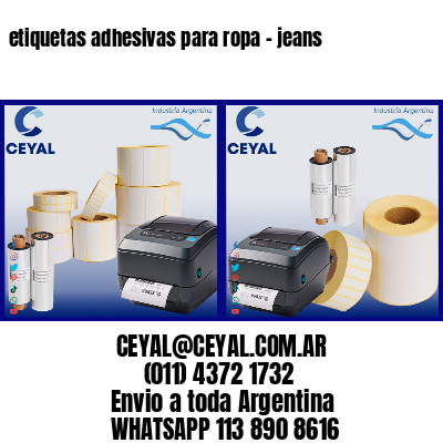 etiquetas adhesivas para ropa – jeans