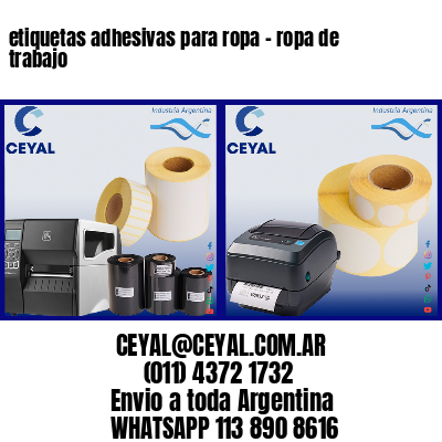 etiquetas adhesivas para ropa – ropa de trabajo