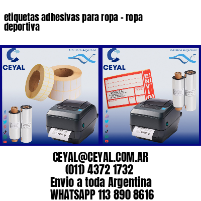 etiquetas adhesivas para ropa – ropa deportiva