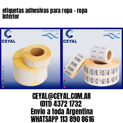etiquetas adhesivas para ropa – ropa interior