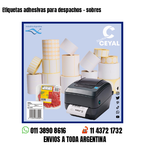 Etiquetas adhesivas para despachos – sobres