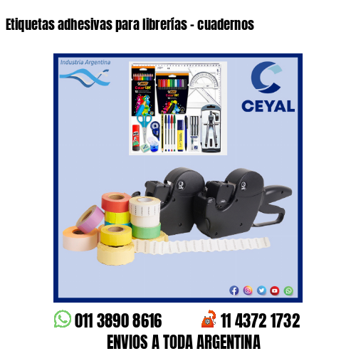 Etiquetas adhesivas para librerías – cuadernos