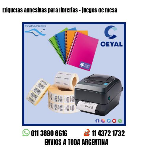 Etiquetas adhesivas para librerías – juegos de mesa