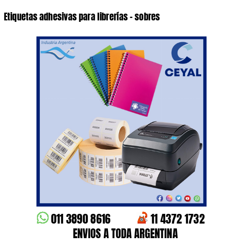 Etiquetas adhesivas para librerías – sobres
