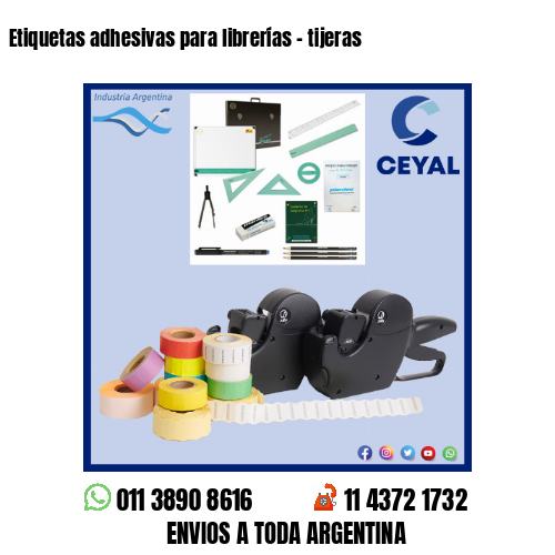 Etiquetas adhesivas para librerías – tijeras
